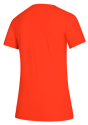 adidas Women's Creator Short Sleeve Tee in Collegiate Orange, Back View