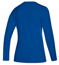 adidas Women's Creator Long Sleeve Tee in Collegiate Royal, Back View