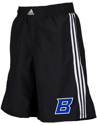 Adidas Stock Grappling Short front view in Black with Design