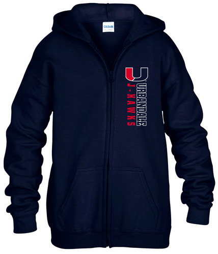 Custom Gildan Youth Full-Zip Hooded Sweatshirt