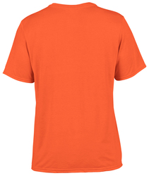 Gildan Performance Tee back view in Orange