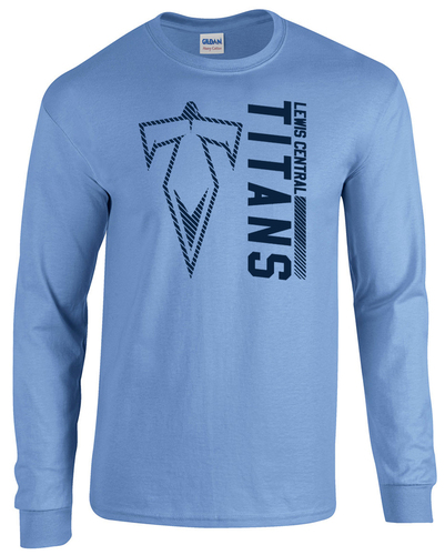 Gildan Heavy Cotton Long Sleeve T-Shirt in Carolina Blue