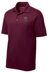 Sport-Tek PosiCharge RacerMesh Polo in Maroon with Embroidery Design, Front View