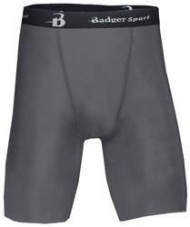 Badger Compression Short front view in Graphite