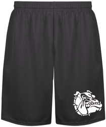 C2 Youth Mock Mesh Short front view in Graphite