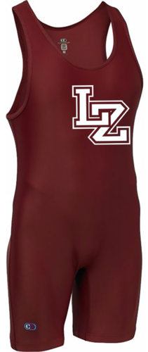 Cliff Keen Relentless Stock Singlet front view in Maroon