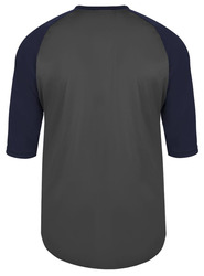 Badger B-Baseball Tee, back view in navy