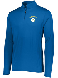 Augusta Attain 1/4 Zip front view in Royal with Screen Print Logo