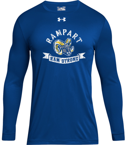 Screen Print Design on Royal Under Armour Long Sleeve Locker 2.0 Tee