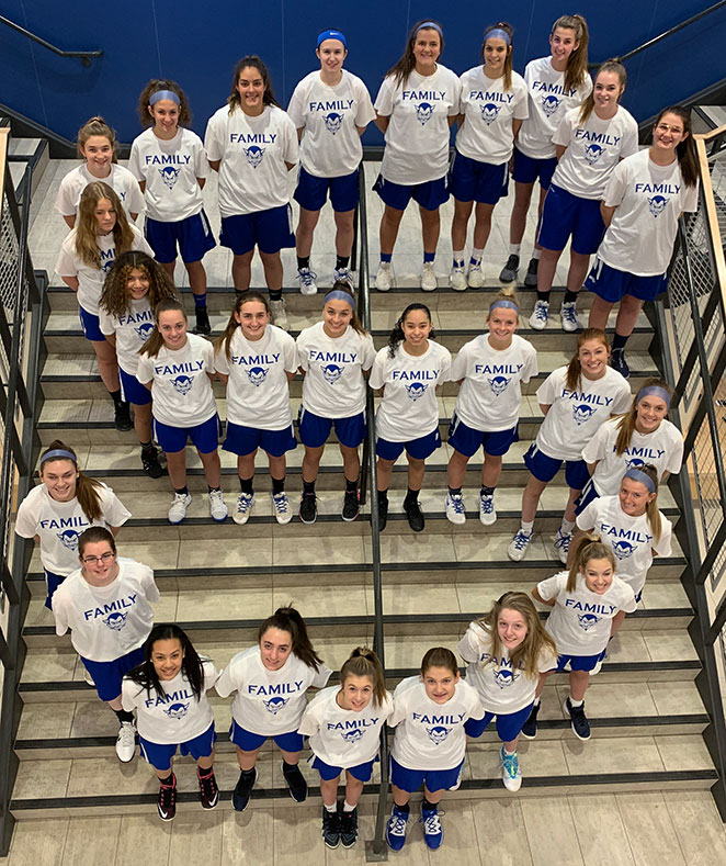 Salem Lady Blue Devils in custom team t-shirts